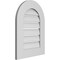 Ekena Millwork Round Top Surface Mount PVC Gable Vent: Functional, w/ 3-1/2"W x 1"P Standard Frame, 18"W x 24"H GVPRT18X2401SF - alternate 3